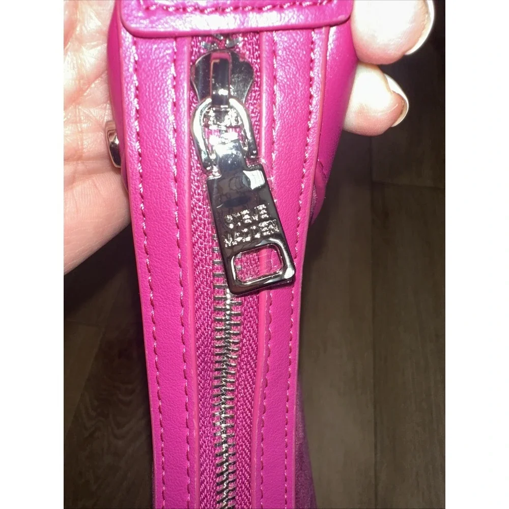 Steve Madden Dark Fuschia‎ BJammy Shouler Bag Silver Hardware NEW